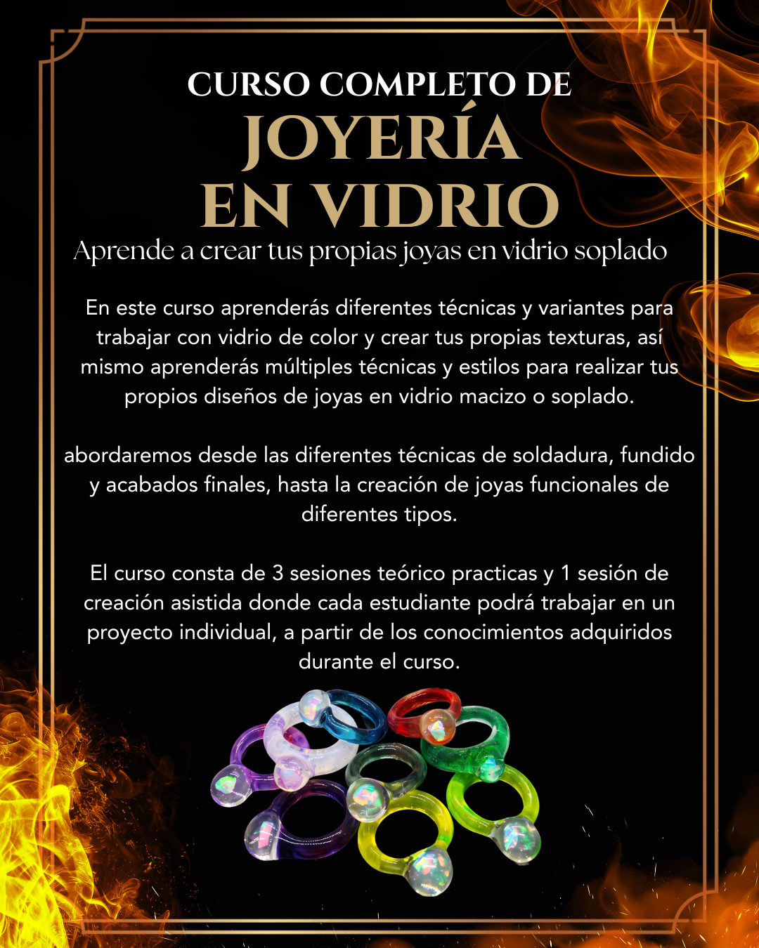 Curso completo de joyería en vidrio