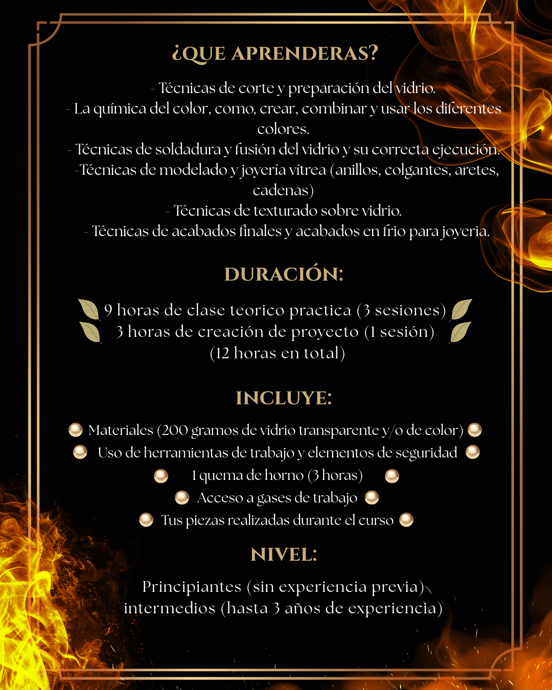 Curso completo de joyería en vidrio